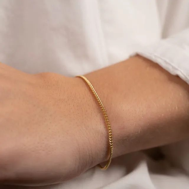 Sisi Copenhagen Sia Mini Panzer armbånd 9 kt guld 16+3 cm