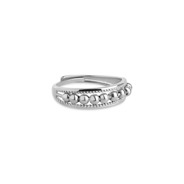 TIMI OF SWEDEN Maggie struktur ring justerbar guld