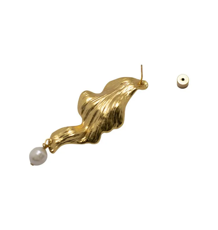 WOS UP Faye perle øreringe guld 5,9 cm