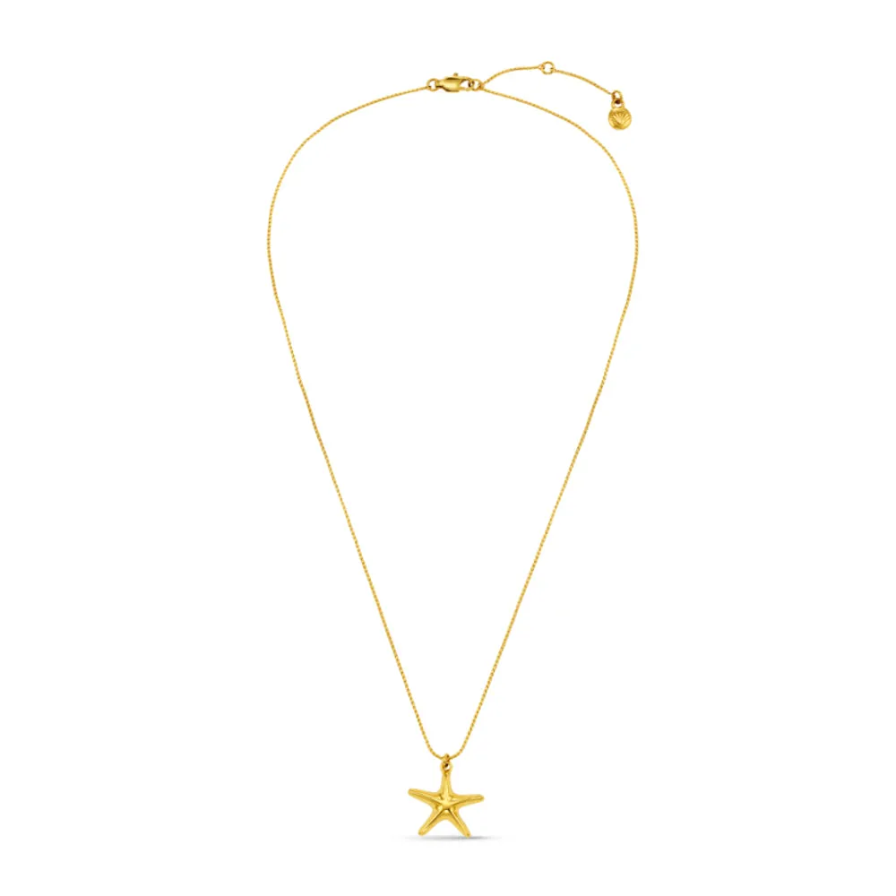 Orelia LUXE Starfish Charm halskæde guld vandtæt