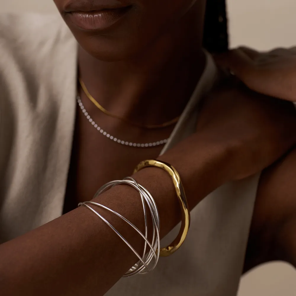 Orelia Fine Multi Interlocking armbånd sølv sæt