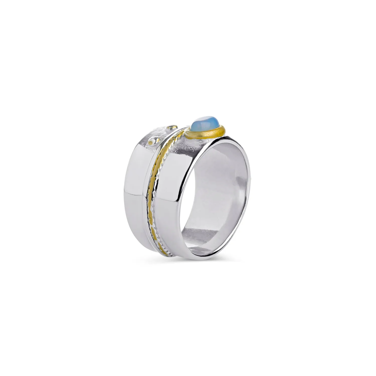 TIMI OF SWEDEN Isra Boheme ring rustfrit stål sølv str. 18