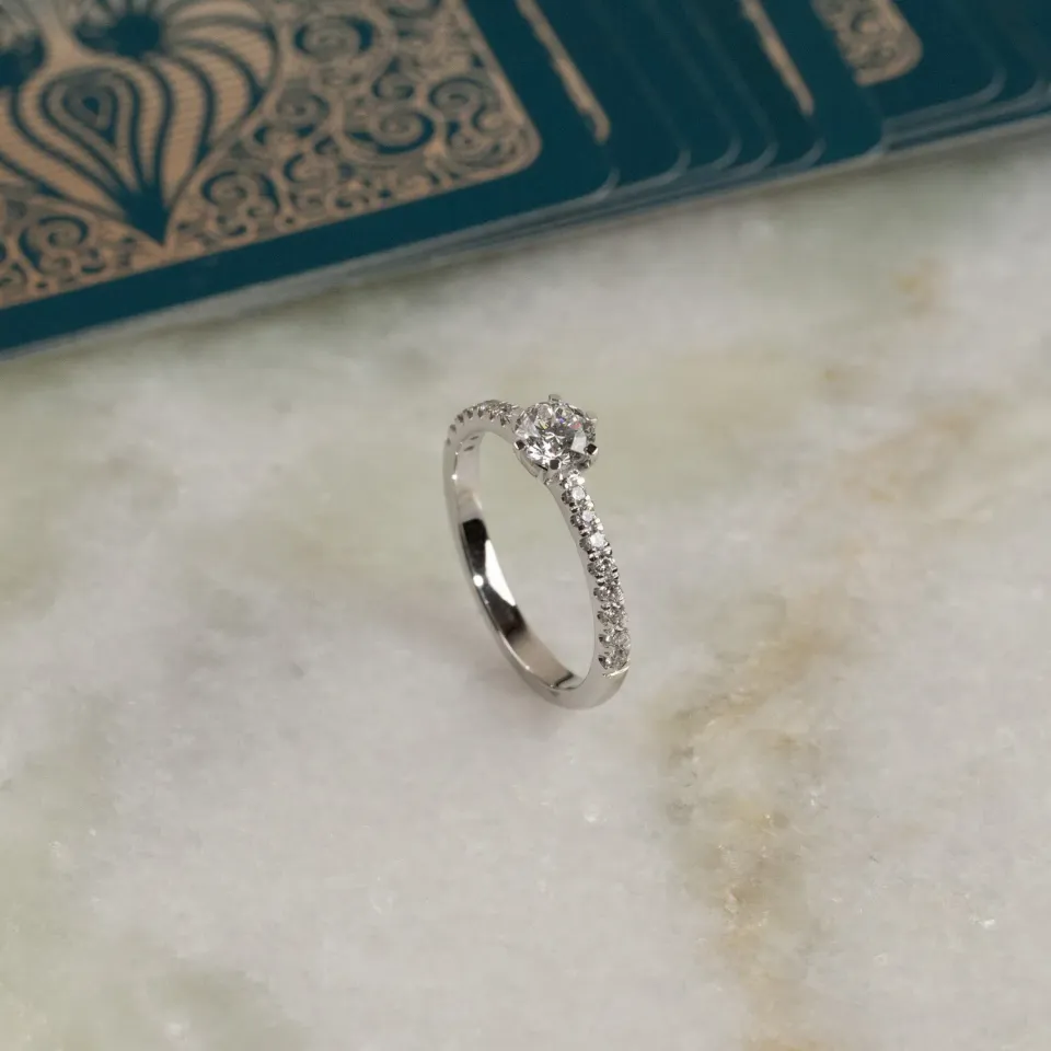 Sisi Copenhagen Classic alliance ring 14 kt hvidguld 0,7 ct