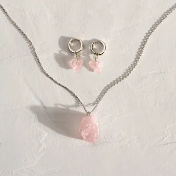TIMI OF SWEDEN Semi Precious Stone smykkesæt sølv