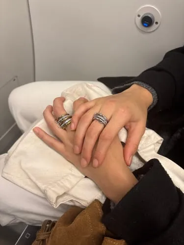 TIMI OF SWEDEN Kristina stacked ring two-tone