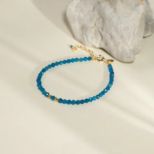 Sisi Copenhagen Alina Blue Apatite armbånd forgyldt blå