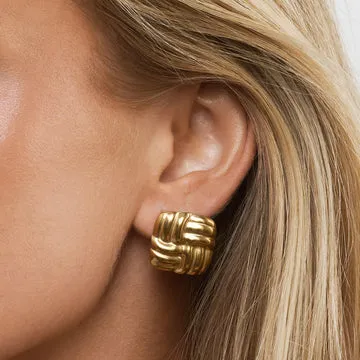 TIMI OF SWEDEN Hilde Knot ørestikker guld vandtæt