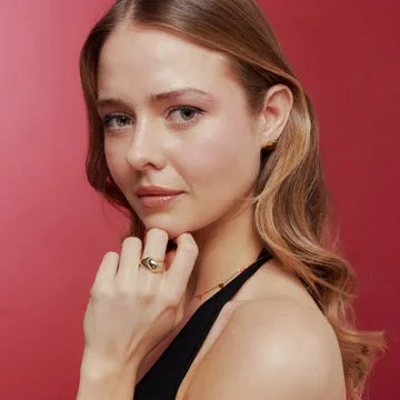 TIMI OF SWEDEN Brigitte ring hjerte justerbar 18k guld