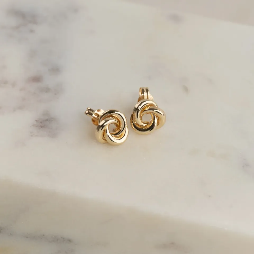 Sisi Copenhagen Freja Solid Gold ørestikker 9 mm knude