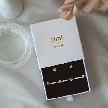 TIMI OF SWEDEN Daisy smykkesæt øreringe + armbånd
