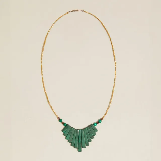 Orelia Vintage Statement Malachite halskæde grøn