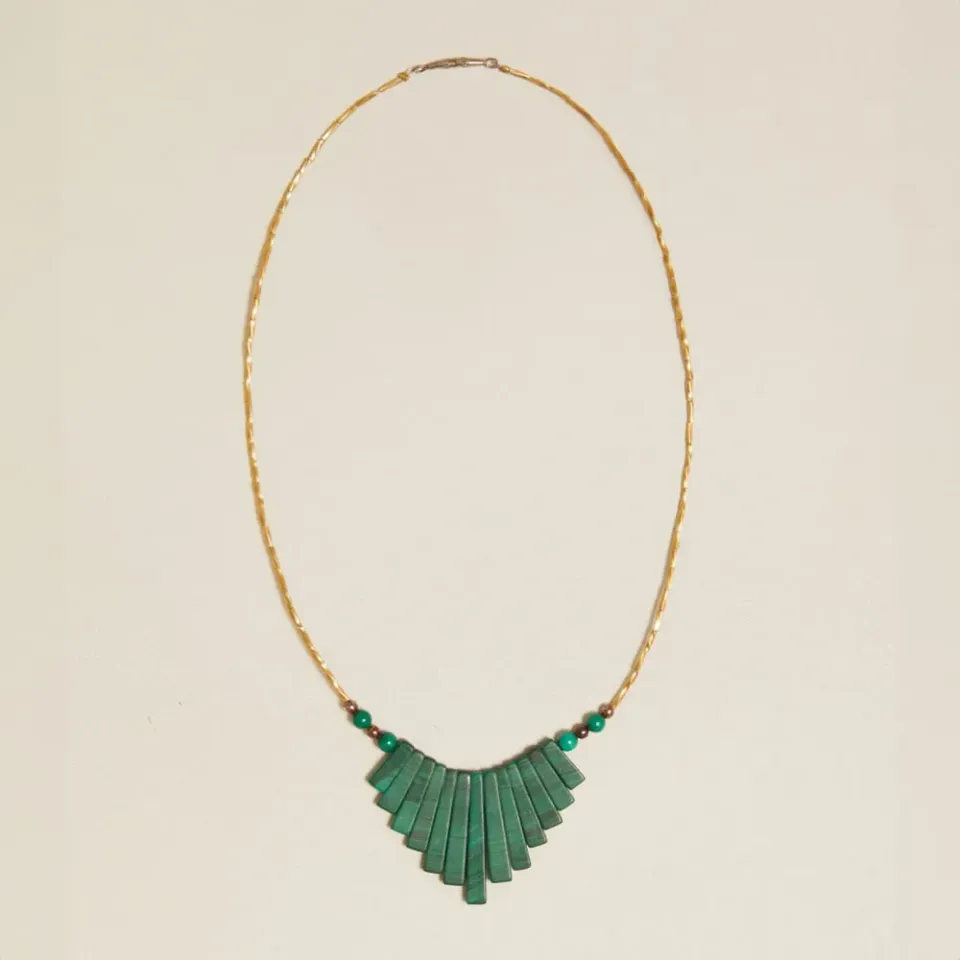 Orelia Vintage Statement Malachite halskæde grøn