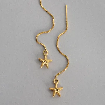 TIMI OF SWEDEN Signe starfish kædeøreringe guld forgyldt