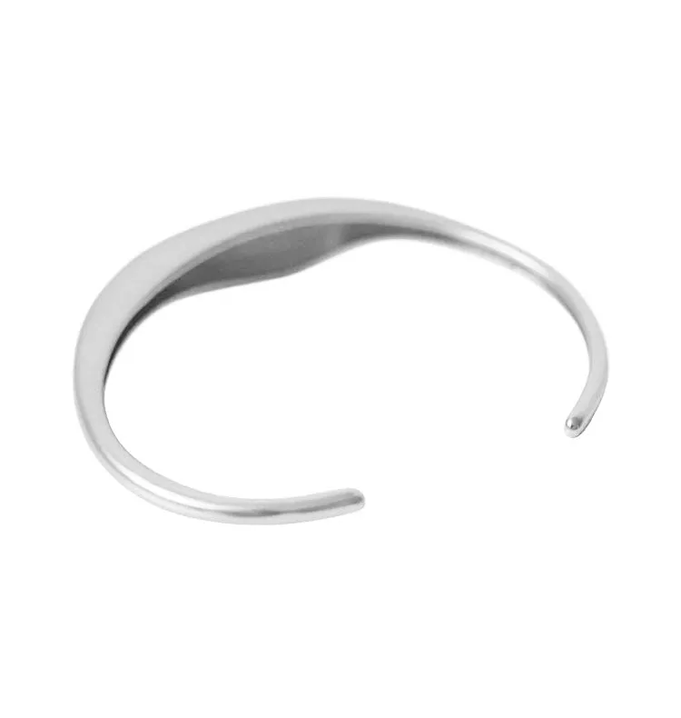 Wos Ludmila armring forsølvet 6,5 cm bølget