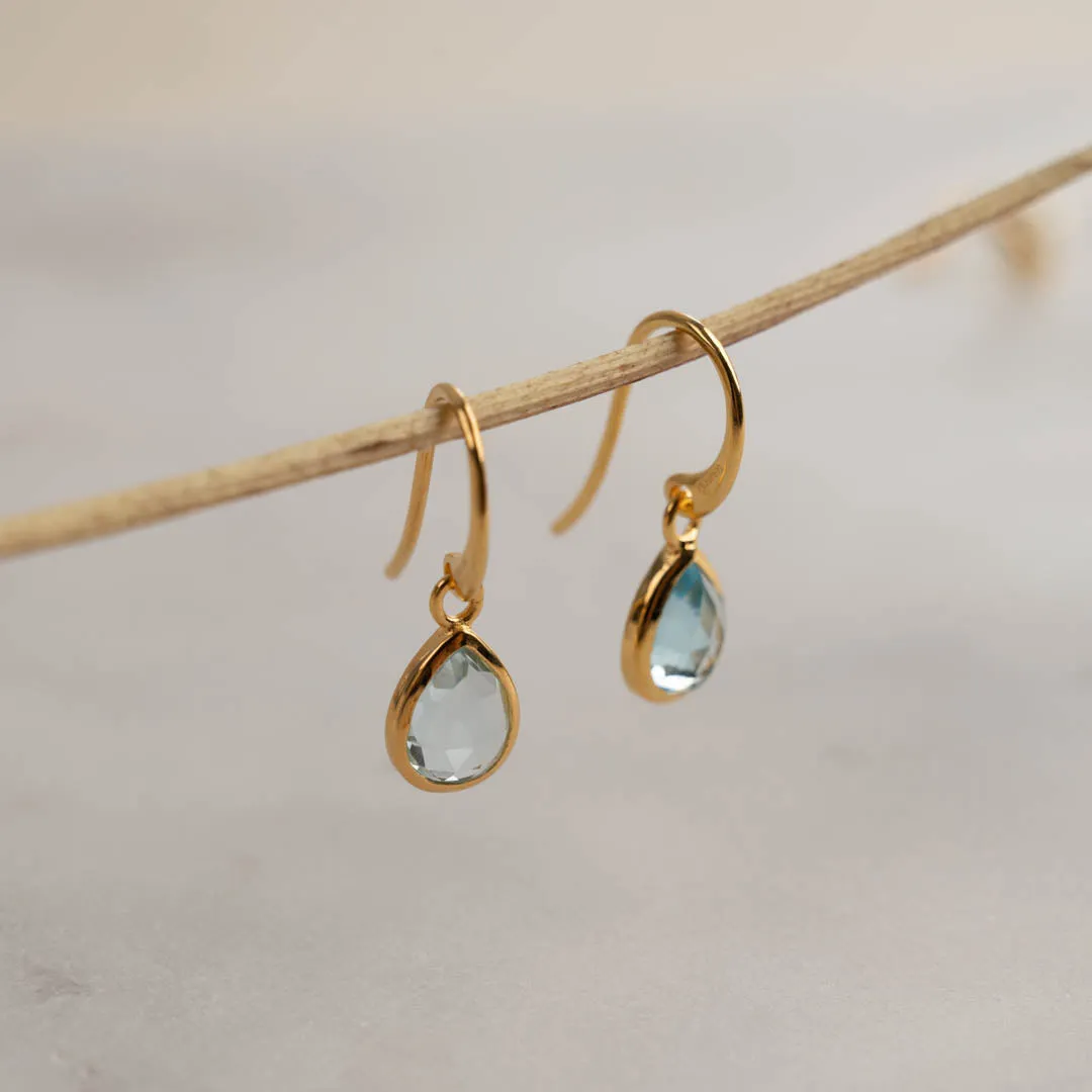 Sisi Copenhagen Lulu Blue Topaz øreringe forgyldt topas