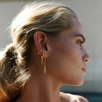 TIMI OF SWEDEN Nyah Spike Hoop øreringe guld vedhæng