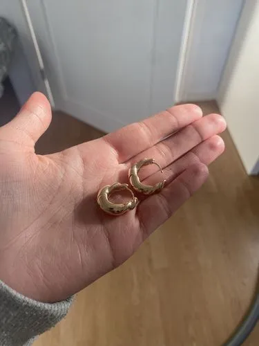 TIMI OF SWEDEN Iris hoop øreringe guld 18 mm snoet