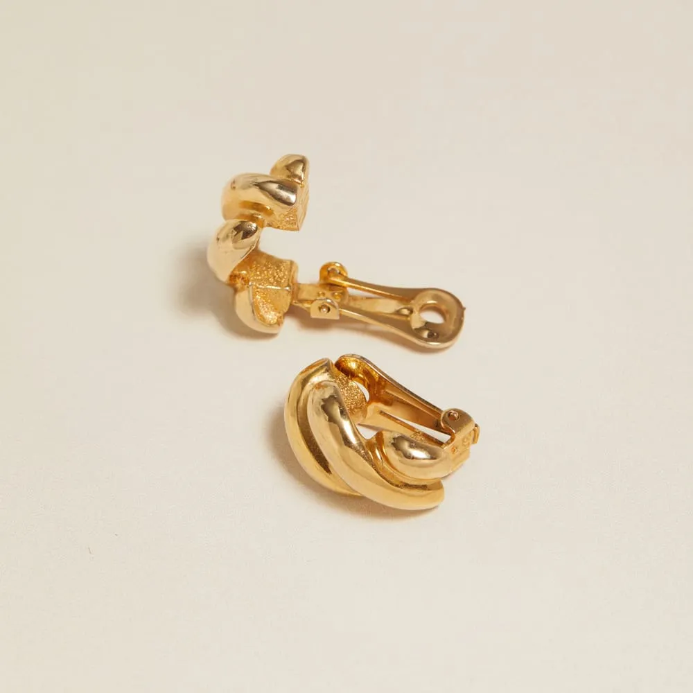 Orelia Vintage Sculptural clip-on øreringe guld