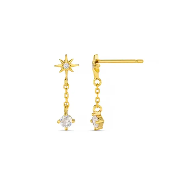 Orelia Mini Crystal Starburst øreringe forgyldt drop