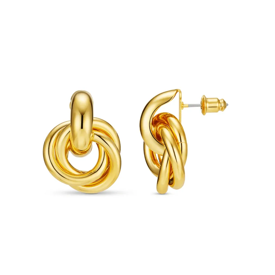 Orelia Statement Interlocking øreringe guld