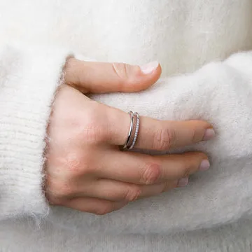 TIMI OF SWEDEN Melissa duo krystal ring guld