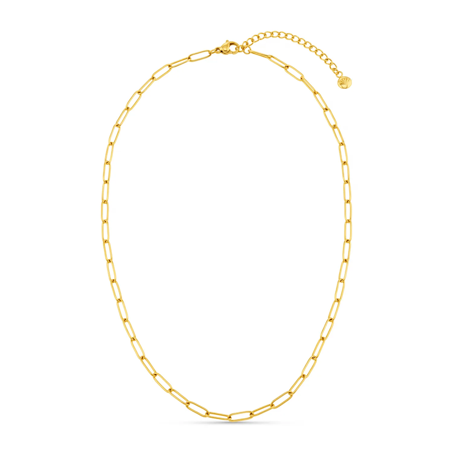 Orelia LUXE Fine Oval Link halskæde guld vandtæt