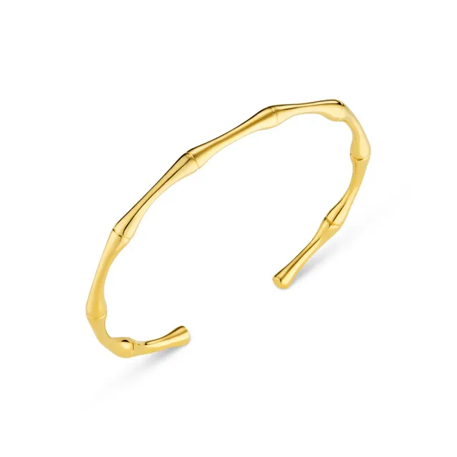 Orelia LUXE Polished Bamboo Open armbånd bangle guld
