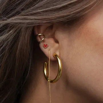 TIMI OF SWEDEN Elianna store hoops rustfrit stål 30 mm