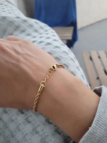 TIMI OF SWEDEN Eden armbånd snoet kæde guld 18 cm