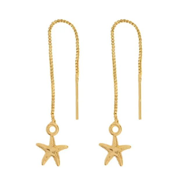 TIMI OF SWEDEN Signe starfish kædeøreringe guld forgyldt