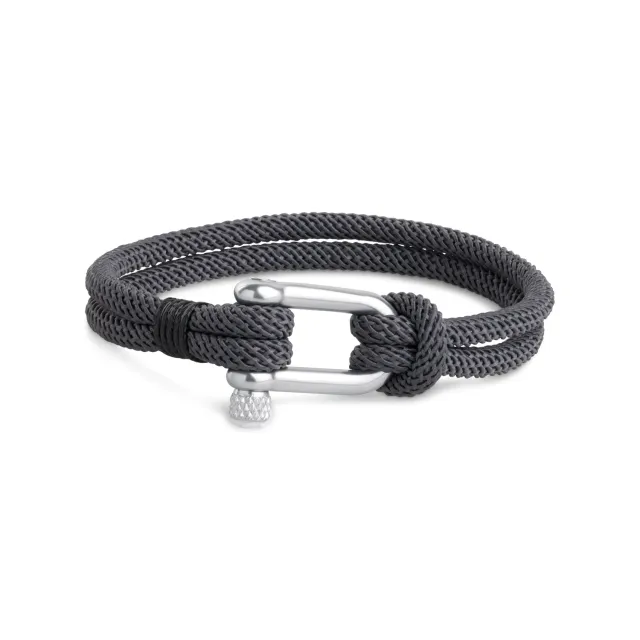 TIMI OF SWEDEN Adam reb armbånd stål sort 20 cm