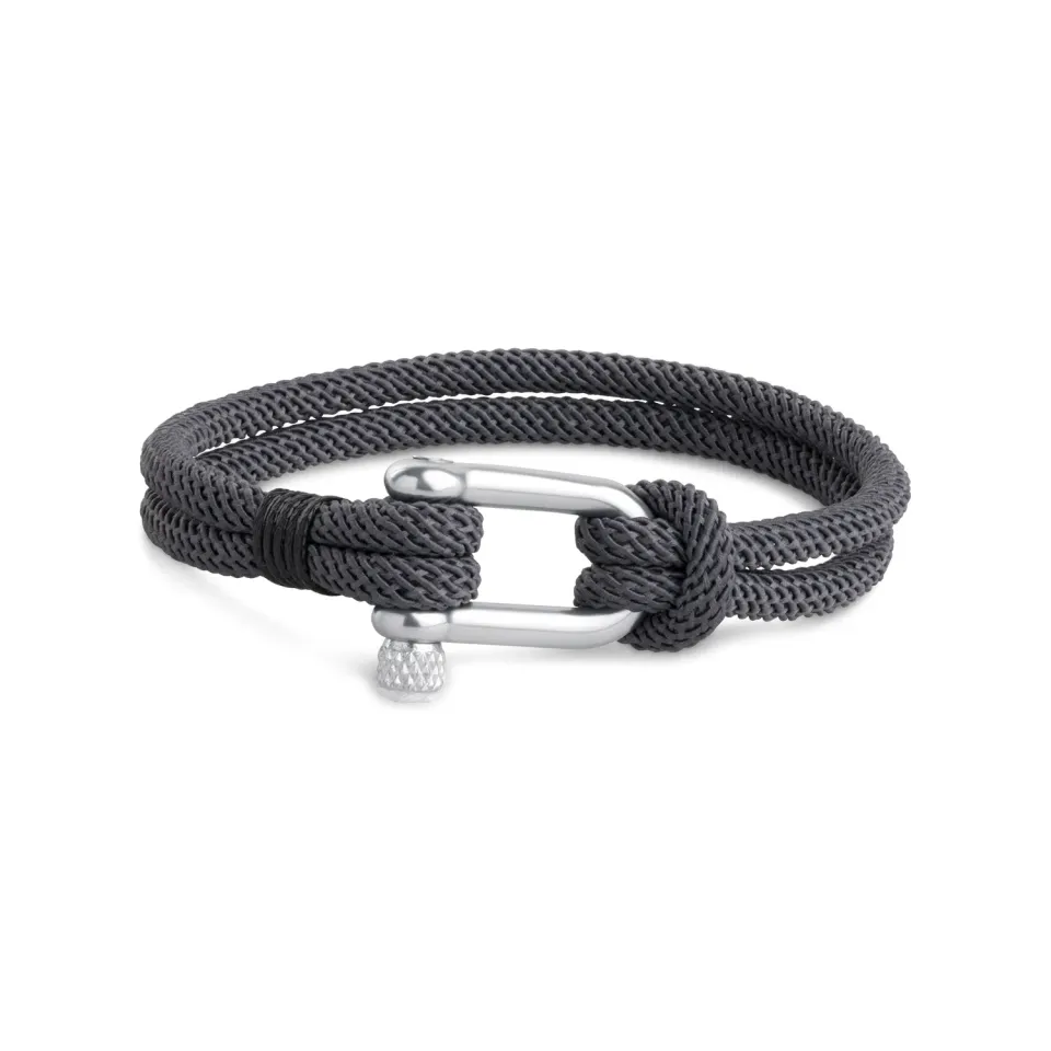 TIMI OF SWEDEN Adam reb armbånd stål sort 20 cm