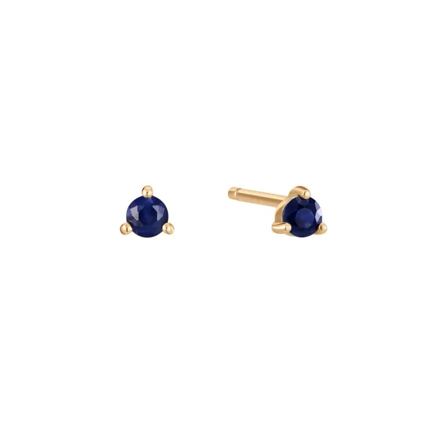 Bykjaergaard Fine ørestik 14 kt guld safir 1 stk