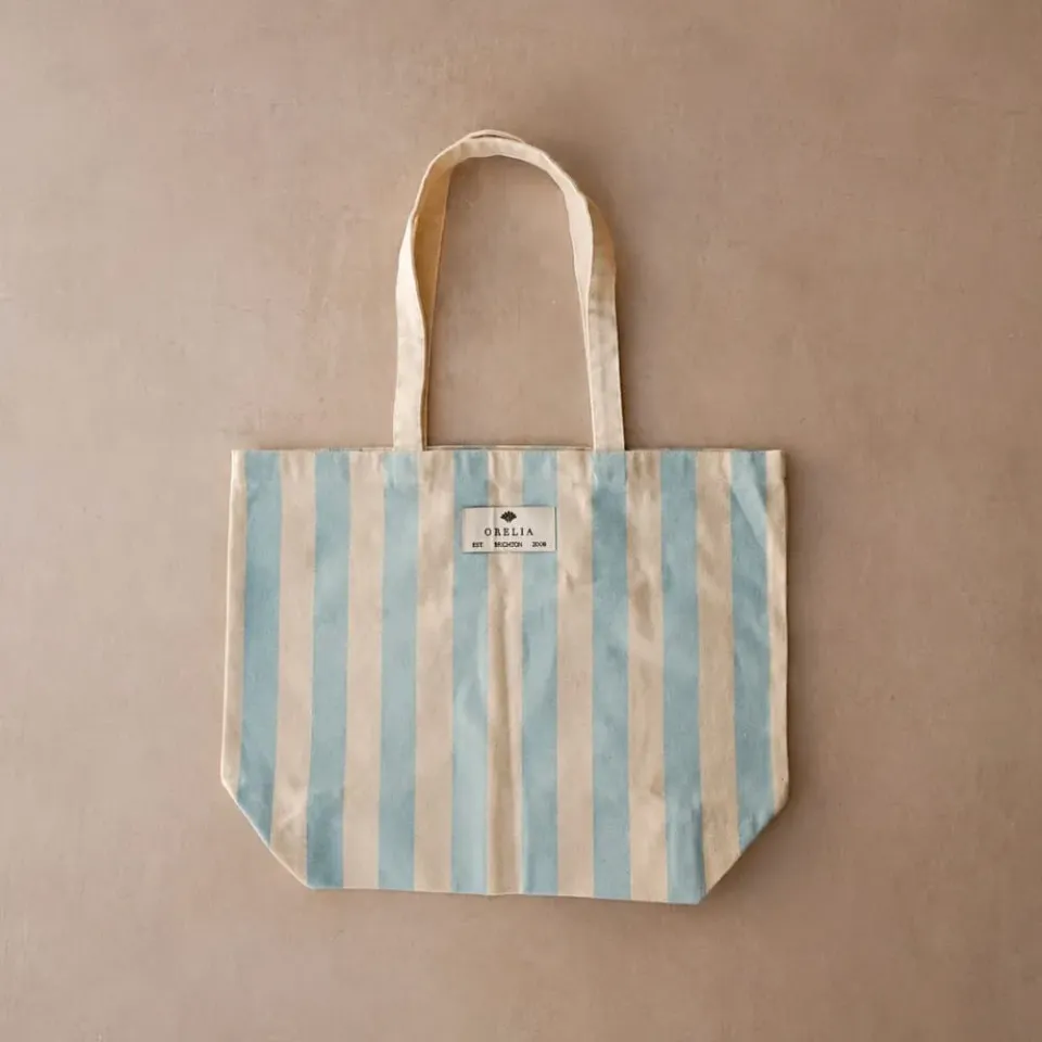 Orelia Beach Blue Stripe mulepose blå stribe bomuld