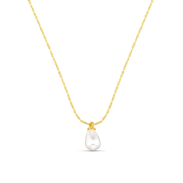 Orelia Fine Teardrop Pearl halskæde guld perle