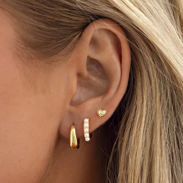 TIMI OF SWEDEN Essie Pearl Hoop øreringe 22 mm guld