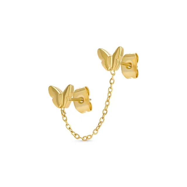 TIMI OF SWEDEN Winga Butterfly ørering guld 6 mm single