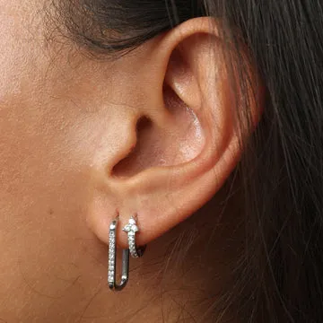TIMI OF SWEDEN Della crystal hoop øreringe guld 7 mm