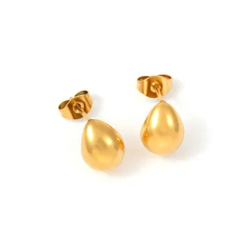 TIMI OF SWEDEN May classic drop øreringe forgyldt 10 mm