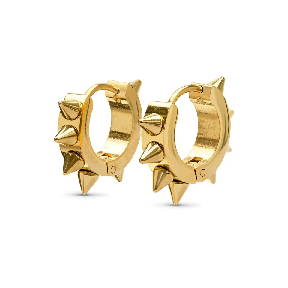 TIMI OF SWEDEN Elda spike hoop øreringe sølv 14 mm