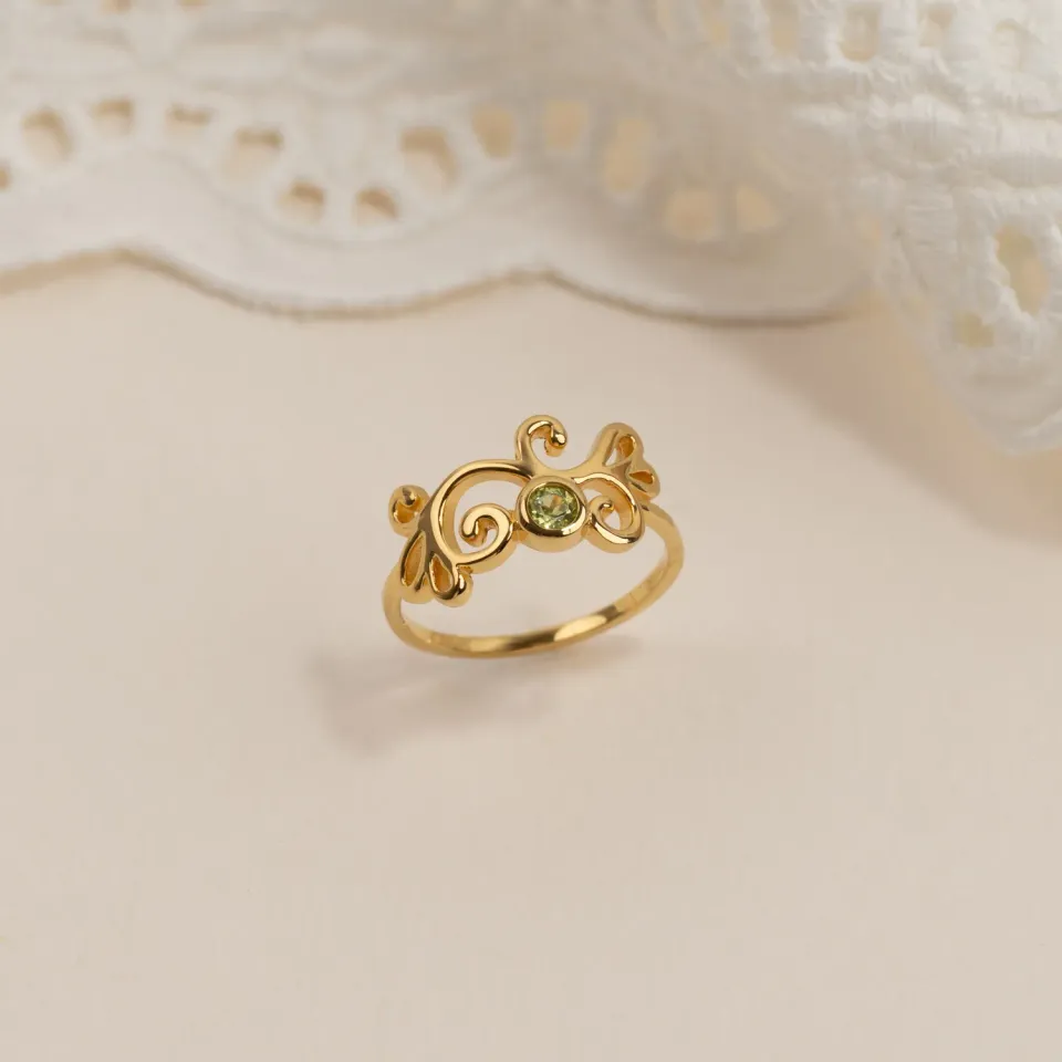 Sisi Copenhagen Solea ring peridot forgyldt str. 52
