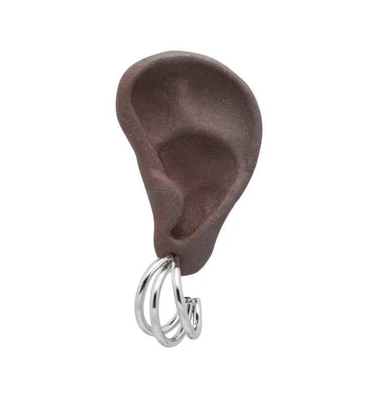 Wos Pipe øreringe sølv 12,5 cm