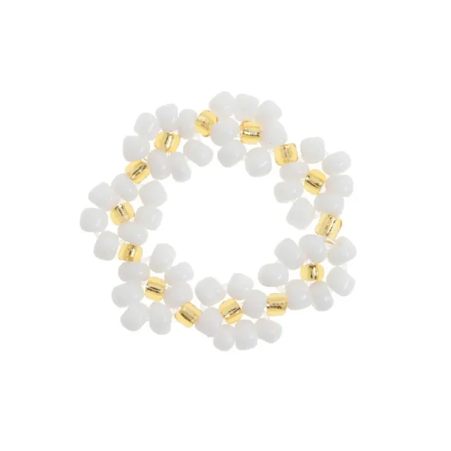 TIMI OF SWEDEN Elsa Flower Bead ring blomster justerbar