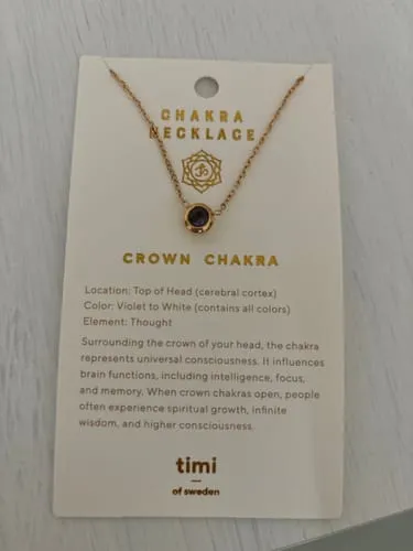 TIMI OF SWEDEN Chakra Krystal halskæde Crown violet