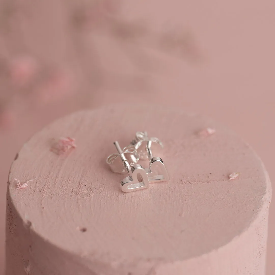 Sisi Copenhagen Amara Silver Stud øreringe hjerte sølv