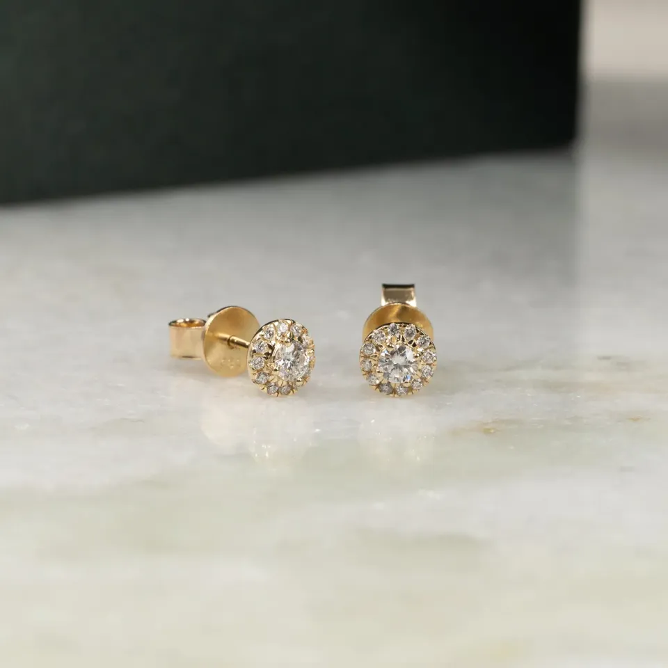 Sisi Copenhagen Halo diamantørestikker 14 kt guld
