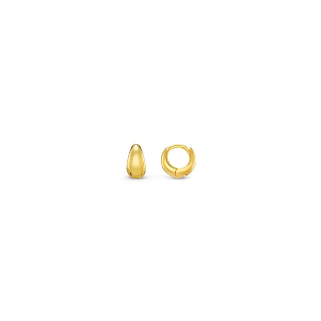 Orelia LUXE Tiny Tapered hoops guld vandtætte