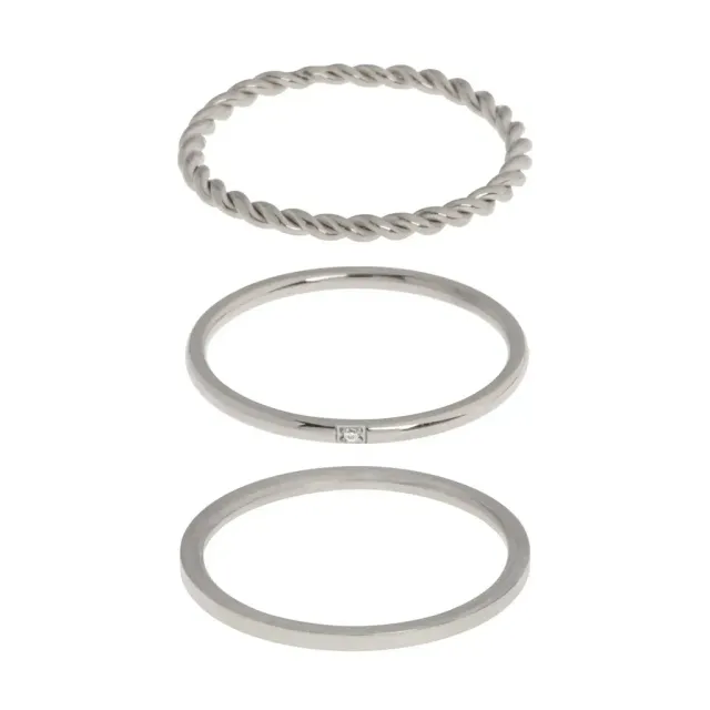 TIMI OF SWEDEN Ring Set ringe guld rustfrit stål str. 17-18