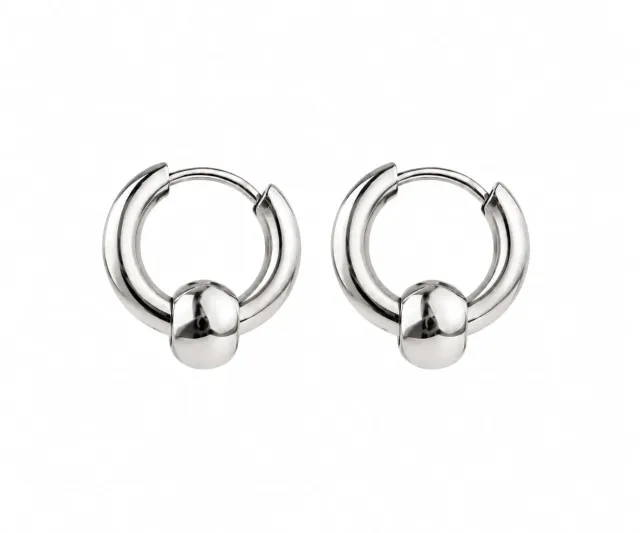 Wos Up Drop Hoops Mini creoler sølv