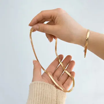 TIMI OF SWEDEN Ivy halskæde slangekæde 40+5 cm